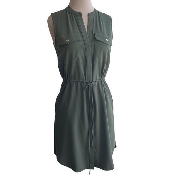 XOXO Olive Green Knee-Length Sleeveless Dress, Size S EUC - Picture 1 of 9